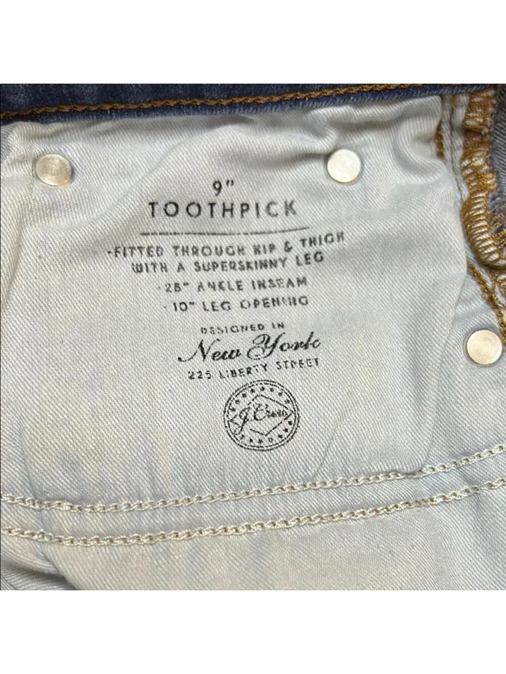 J. Crew Blue Toothpick Skinny Jeans Classic Style